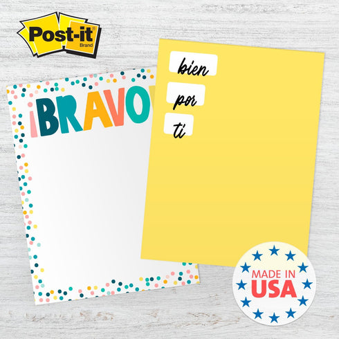 Spanish Appreciation Sticky Note Assortment / 3" x 4" Repositionable Classroom Sticky Note Set En Español / Set of 6