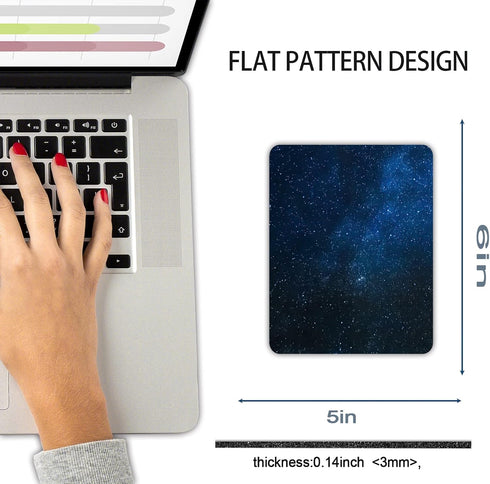 Small Mouse Pad, Mini Travel Carry Washable Non-Slip Rubber Base for Office, Small Space (5x6 inches)