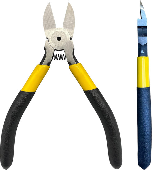 BOOSDEN 5 inch Flush Wire Cutters, Dikes for Crafting Electrical Jewelry Making, Precision Small Wire Snips
