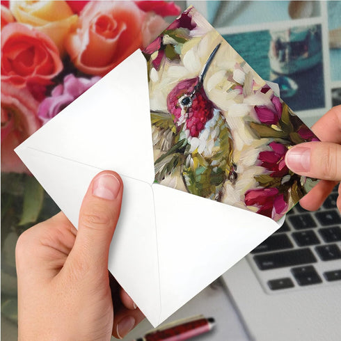 5 7 Inch (1 Birds-Hummingbird C10347ATYG NobleWorks - Thank You Paper Card with x Envelope Card) Bold