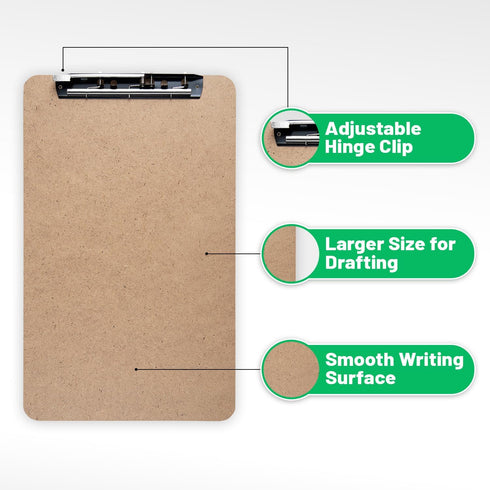 Extra Large Clipboard Set, 6pc, Fits 11 x 17 Tabloid Paper, Vertical or Landscape, 11.6"x19.5”