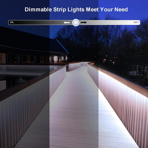 32.8Ft 3200 Dimmable LumBelle COB LED Strip Lights Outdoor Waterproof, LED Strip Light PVC Casing Tape Light Flexible