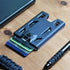 T4 No-Clip Badge Holder - Durable Polycarbonate ID Card Holder for 1 to 4 Cards (Black)