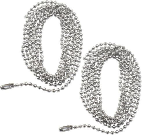 Unlorspy 2Pcs 95-inch 2 2.4mm Ceiling Fan Pull Chain Extender, Standard Chain with Connectors, Rust Proof Copper Beaded