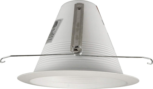 6 inch 6 inch (17550AWL) NICOR Lighting White Wet Location Rated Cone Baffle Trim, Fits Housings