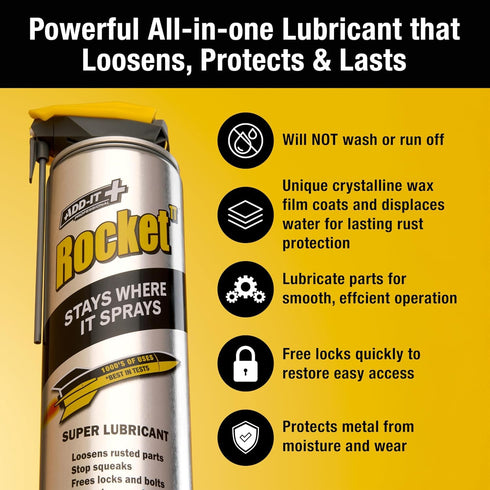 15.2 Oz (Pack 6) Multi-Purpose Lubricant Spray, Fl of Penetrating Oil & Anti-Corrosion Spray for Rusted Bolts, Tools