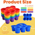 6 Pack 6 ALINK Classroom Caddy Storage Basket with Handle, Plastic Drink Cup Caddy Holder, Compartments for Kids