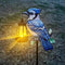 2 Pack Solar Lanterns Outdoor Decor Solar Bule Jay Lanterns Solar Cardinal