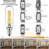 LiteHistory E12 LED Bulb 6W Equivalent, 60W Neutral White 4000K, Dimmable T6 T25 for Chandeliers, Ceiling Fans, 6 Pack