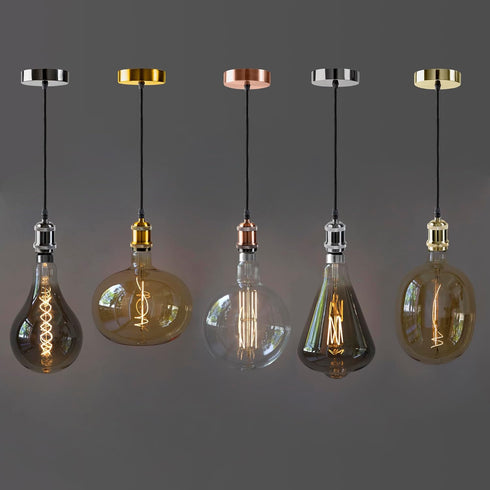 E26 Vintage Mini Pendant Light Kit - UL Lamp Socket - Industrial Edison Retro Ceiling Hanging Pendant Fixture - DIY