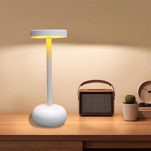 Cordless Table Lamp, Rechargeable 4000mAh Battery Powered Lamp, 3 Color Stepless Dimming,