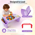 LIWBYYG 6 Pcs Kids Lap Desk Tray, Plastic Breakfast Lap Desk Trays with Side Pockets and Slot Portable Lap Bed Table