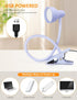 Clip on Lamp USB Reading Light, 3 Color Modes, 10 Brightness Dimmable, Flexible Gooseneck Desk Lamp for Home
