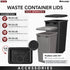 Rev-A-Shelf 35 Quart Polymer Replacement Trash Bin, Recycle Waste Container for Kitchen Cabinet Pullouts, Silver, 2