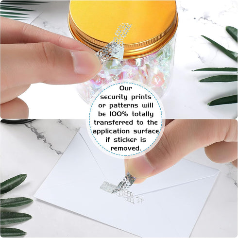 500 0.24 1 Inch Marspark Pieces Silver Security Tamper Evident Seals Stickers Void Original Genuine Authentic Hologram