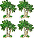 Palm Tree Cabinet Knobs, Zinc Alloy Single Hole for Kitchen Cabinet Drawer Dresser Handles, 4 Pieces (Green)