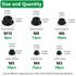 Aienxn 136PCS 6 -M3, M4, M5, M6, M8, M10 Metric Sizes Black Carbon Steel Hex Flange Nuts Assortment Kit