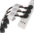1Feet 1625W 13A UL SJT 16AWG Flat Plug Heavy Duty Extension Cord, 3-Prong Grounded Short Adapter (Black, 2 Pack)
