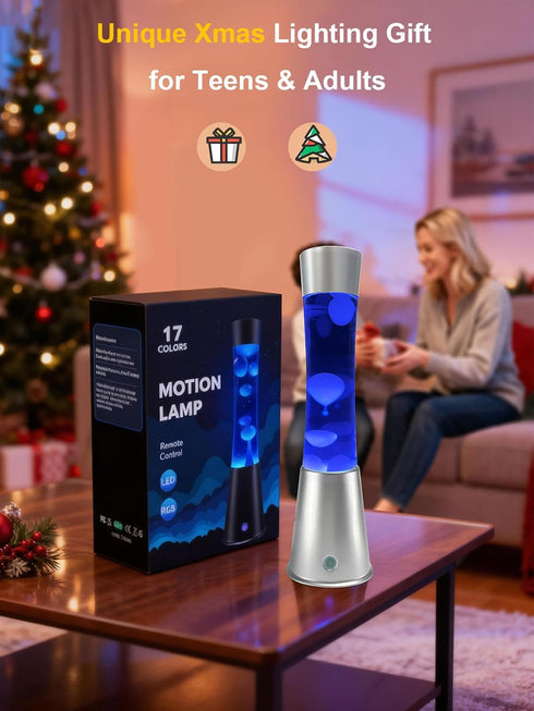 Remote,17-Color Lamp,15.5 Inch AONESY Liquid Motion Lamps with Changing Mood Large LED Night Light, Soothing Table Lamp
