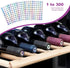 1-300 Number Stickers: 10 Sheets Self Adhesive Label Stickers, Waterproof Round Stickers, Reflective Laser Number