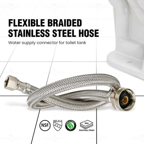 Highcraft CNCT27413-OM1 Tank Supply Line, 12 in, Stainless Steel
