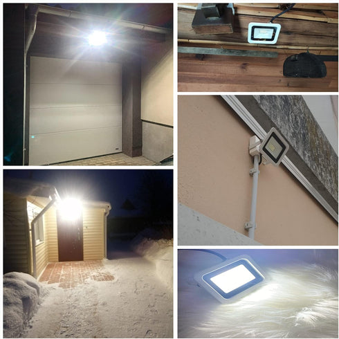 20W IP68 Waterproof Outdoor Ultra-Thin LED Flood Lighting with Plug in Cord for Garden Wall Washer