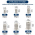 Vifmy 304 Kit(218 Pcs),M3 M4 M5 M6 M8 M10 Set,Rivnut Metric Stainless Steel Rivet Nut Assortment Flat Head Rivnut