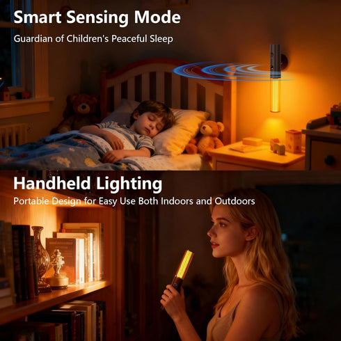 3 (Set 2) Koopala Auto-On Motion Detection Night Lamp - Customizable Modes, Battery Operated LED Light for Dark Spaces