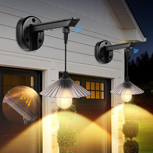 Solar Barn Lights Outdoor, Dusk to Dawn Outdoor Wall Sconces, 3 Lighting