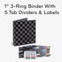 U Brands Poly Performance 1" Binder with 5 Tab Dividers and Labels, Checkered Print, Silver Metal O-Rings by U Brands