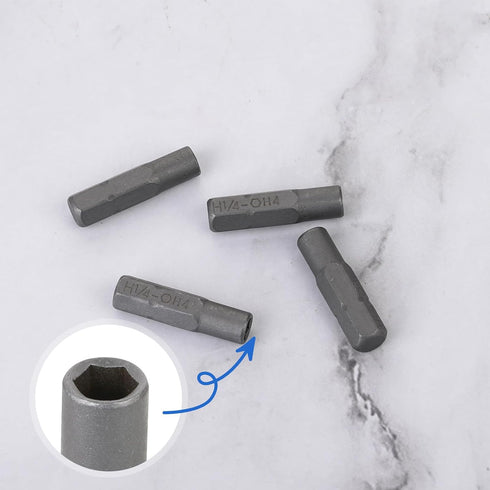 4 Pack Screw Driver Bit Adapter, 6.35mm 1/4" Insert Bit Adapter for Manual Electric Tool
