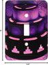3dRose LLC lsp_64905_1 A Wall Sconce Light In Purple All Lit Up, Single Toggle Switch