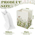 3 Pack 15 Whaline Wildflower Disposable Trash Cans Vintage Floral Portable Cardboard Garbage Bin with White Trash Bags