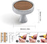 10 pcs Walnut Round Drawer Knobs with Bright Chrome Finish - Zinc Alloy Cabinet Handles