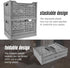Domiella 2-Pack Stackable Storage Crates - Foldable Plastic Crate for Office Home Kitchen Bedroom Bathroom (Tall, Gray)
