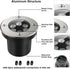 6W 12V 24V 3000K IP67 (2 Pack) JESLED Outdoor Landscape Lights, LED In Ground Well Lights, Warm White, Waterproof Low
