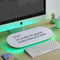TSJ OFFICE Glass Desktop Whiteboard, 17 X 7 Inches Small Dry Erase Board with Green Light, Notepad with 1 Drawer