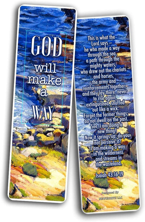 Bible Verses Scriptures Bookmarks Cards - in Christ Alone (60 Pack) - Christian Gifts for Men, Women, Teens, Kids