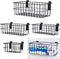 4Pcs Large Slatwall Baskets Set, Ventilated Metal Pegboard Baskets for Hanging Storage Display on Garage Slatwall