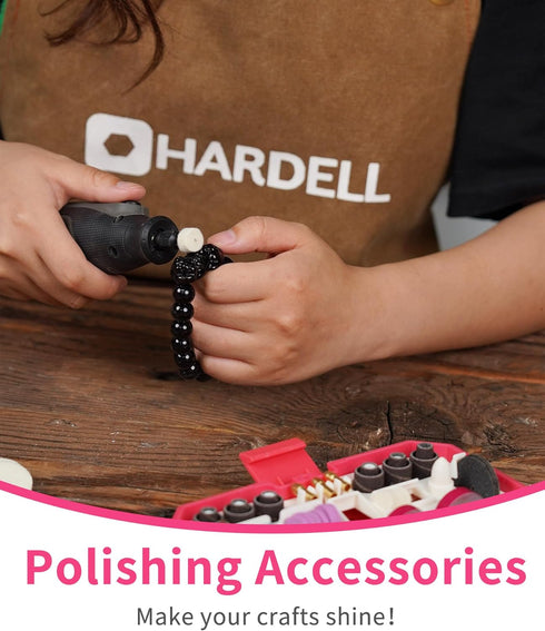 HARDELL Rotary Tool Accessories Kit, 227pcs, 1/8"(3.2mm) Diameter Shanks, Universal Fitment for Cutting and Polishing