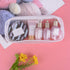XGOOD 8 Pieces Clear Pencil Case - PVC Makeup Pouch, Zippered Toiletry Carry Pouch, Big Capacity Bags (White)