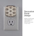 54744, 2 Pack Lights by Night Decorative LED Night Light, Brushed Nickel Flower Design, Plug-in, Dusk to Dawn Sensor