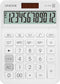 UNIONE Big Size Calculator, Bright LCD, Dual Power Handheld Desktop for Business, Office, High School (White)