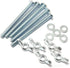 5 Sets Screw Bolts with Wing Nut, Zinc Plated Carbon Steel Mounting Hardware Fitting Fastenings for 1/4"-20