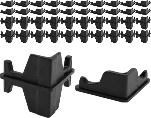 Terixe Post Inserts Connectors - PP Plastic, Injection Molded, Sturdy Support - Black,