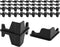 Terixe Post Inserts Connectors - PP Plastic, Injection Molded, Sturdy Support - Black,