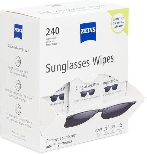 240 Count ZEISS Pre Moistened Sunglasses Cleaning Wipes