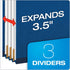 Pendaflex Classification Folders, Standard, Dark Blue, 3 Dividers, 10/BX, Letter Size