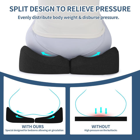 Tailbone BALAPET Memory Foam Bed Sore Cushions for Butt, Ergonomic Bedsore Pressure Relief Pillow for Sleeping
