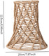 Bulb Woven Paper Rope Lamp Shade Pendant Light Cover Guard Decorative Retro Rustic Boho Lampshade for Home Living Room